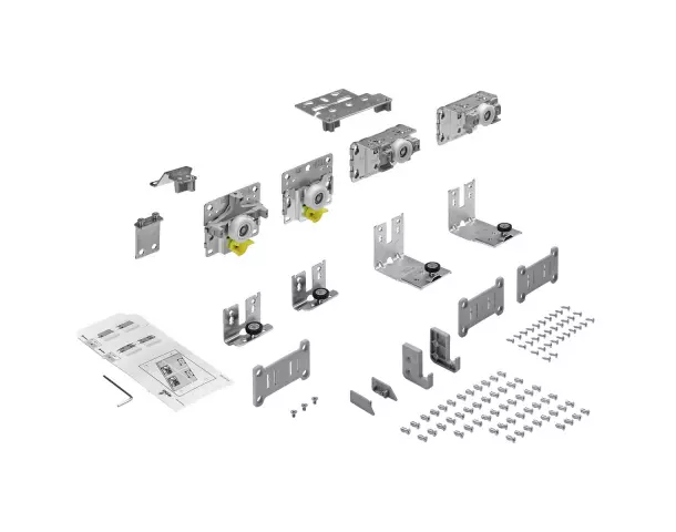 Hettich TOPLINE L 2020 18-30мм 50кг Комплект фурнитуры для 2 дверей передняя слева  (9242711)