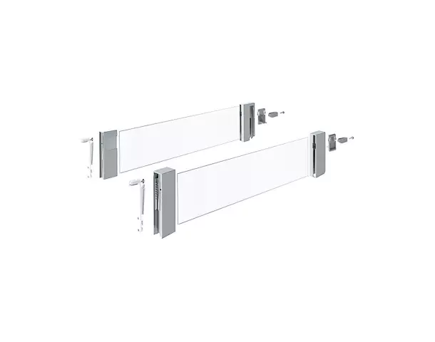 Hettich DESIGNSIDE INNOTECH ATIRA, H176, NL470, СТЕКЛО, СЕРЫЙ Комплект надставок на боковину (9194822)