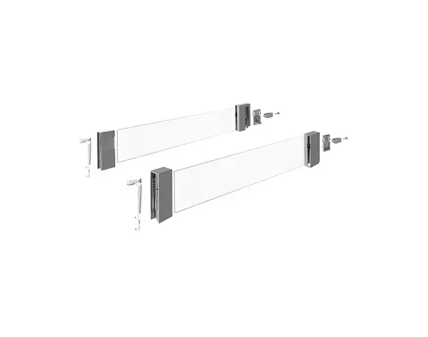 Hettich DESIGNSIDE INNOTECH ATIRA, H144, NL420, СТЕКЛО, Антрацит Комплект надставок на боковину (9194814)