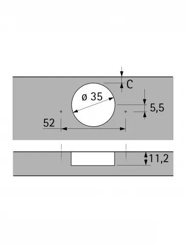 Hettich Петля Intermat TOP 9936-T42-W30 накл угол 30 (9043465)(77690) - 6