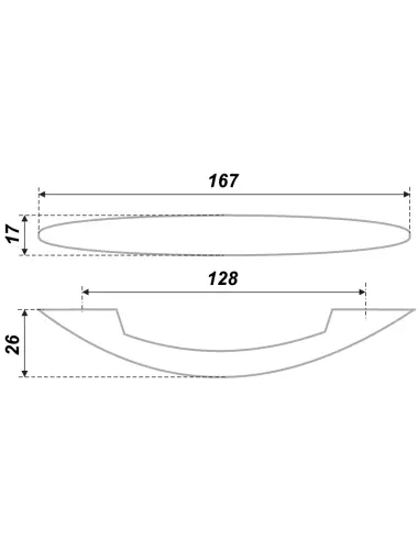 RS011GP.3/128 (Ручка мебельная) - 1