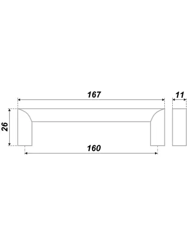 RS052BSN.4/160 (Ручка мебельная) - 1