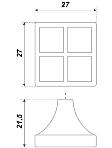 RC411CP/CrBl.4 (Ручка мебельная) - 1