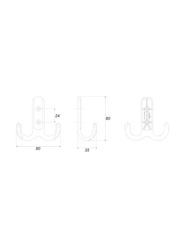 K252AP.6 Крючок мебельный DOMANI - 1