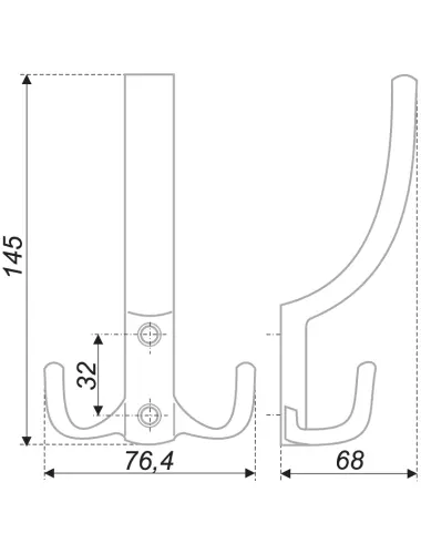 K305.01BAB.2 (Крючок мебельный) - 1