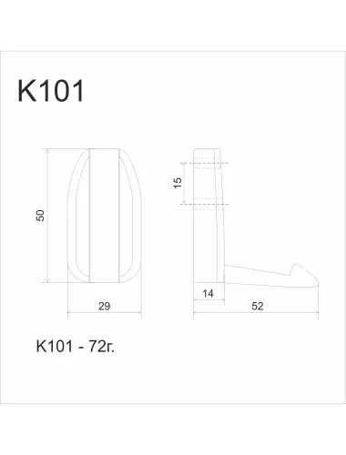 K101CP.7 (Крючок мебельный) - 1