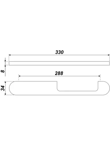 RS256SC.4/288 (Ручка мебельная) - 1