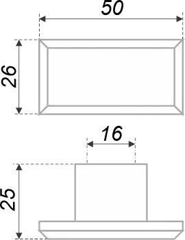 RS061BL/AL.4/16 (Ручка мебельная) - 1