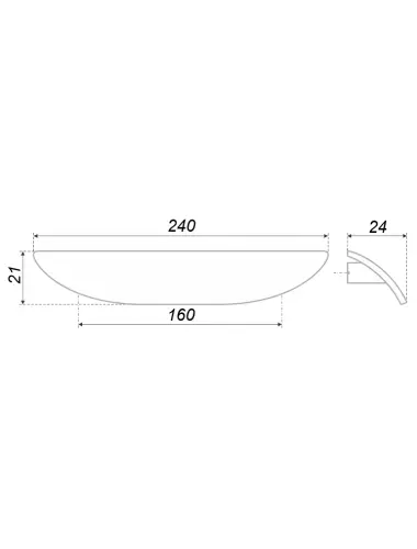 RS155HCP.4/160 (Ручка мебельная) - 1