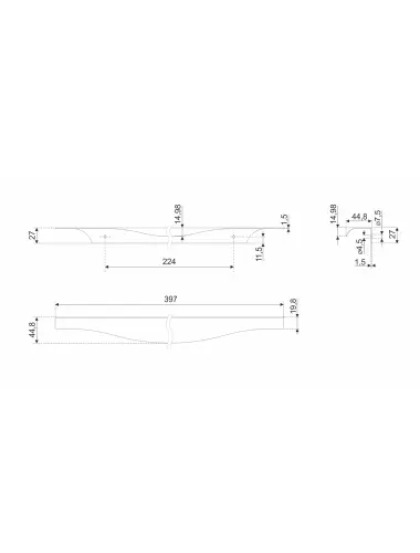 RT008SC.1/224/400 (RT108SC.1/224/400) (Ручка мебельная) - 1