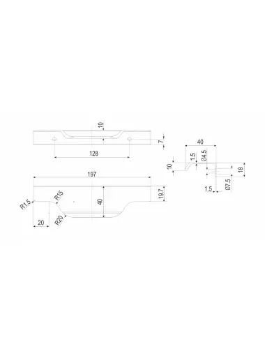 RT111BL.1/128/200 (Ручка мебельная) - 4