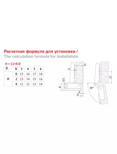 Петля BOYARD H402A21/1310 Slide-On - 1