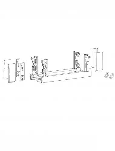 Hettich AVANTECH YOU INLAY, H187,NL500,СЕРЕБРИСТЫЙ КОМПЛЕКТ КОРОБА (9257176) - 1