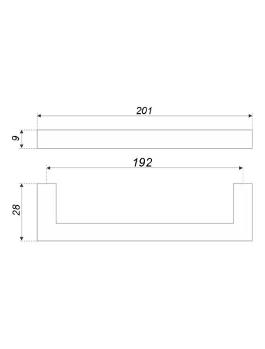 RS043BL.4/192 (Ручка мебельная) - 1