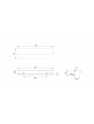 RT013BL.1/96= (Ручка мебельная) - 1