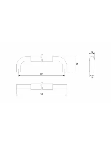 RS048BL/GR.4/128= (Ручка мебельная) - 1