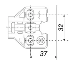 Петля BOYARD H5012 H=2 планка с эксцентриковой регулировкой - 1