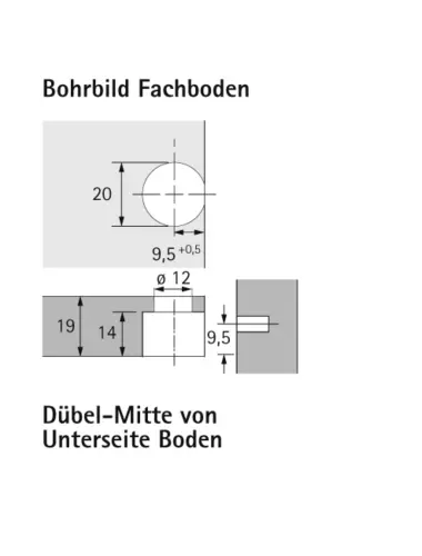 Hettich Стяжка-Эксцентрик VB35M/16 ЦИНК (9117653) - 1