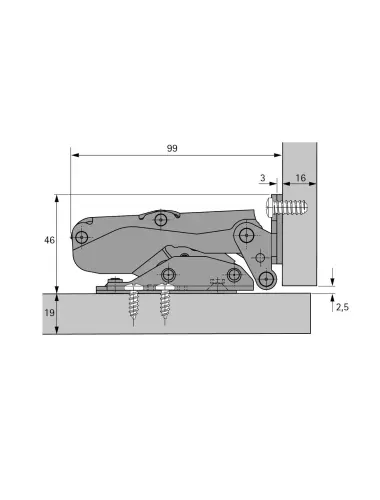 Hettich Заглушка KAMAT пластик серый (9248766) - 3