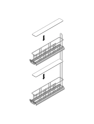 Hettich Корзина 150 вставка для Cargo IQ plus мм, прозрачная (9077601) - 1