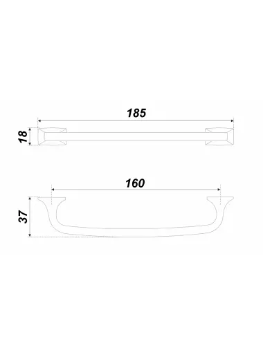 RS289BL.4/160 (Ручка мебельная) - 1