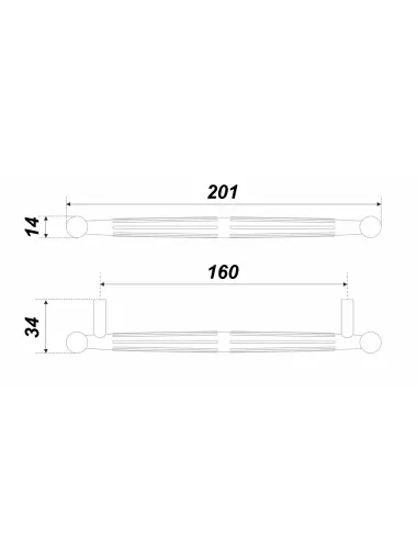 RS308BAC.4/160 (Ручка мебельная) - 1