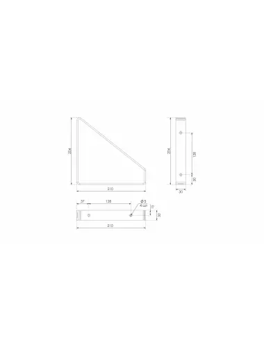 P310W.4 Полкодержатель д/ЛДСП нерегулируемый ULTRA - 1