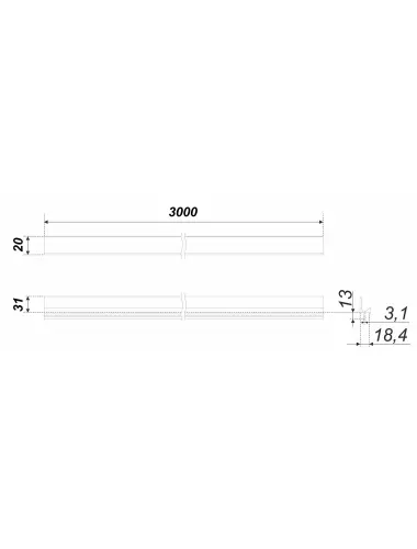 RP003BL.1/000/3000 (Ручка мебельная) - 2