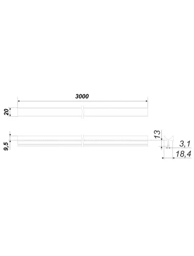 RP004BL.1/000/3000 (Ручка мебельная) - 2