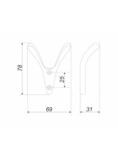 K212BL.2= (Крючок мебельный) - 1