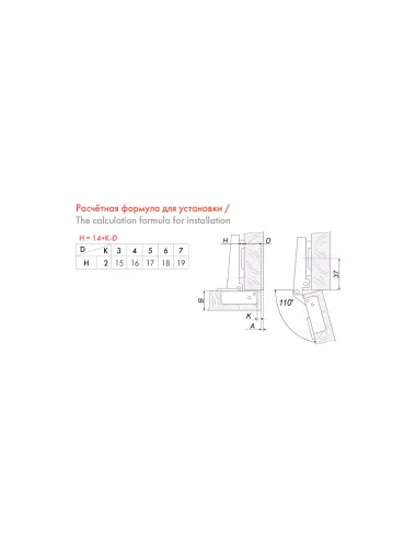 Петля BOYARD H690A02/0112 P2O - 4