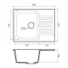 Мойка Granfest ECO-13 Темно-Серый 620*480 Прямоугольная 1 чаша - 2