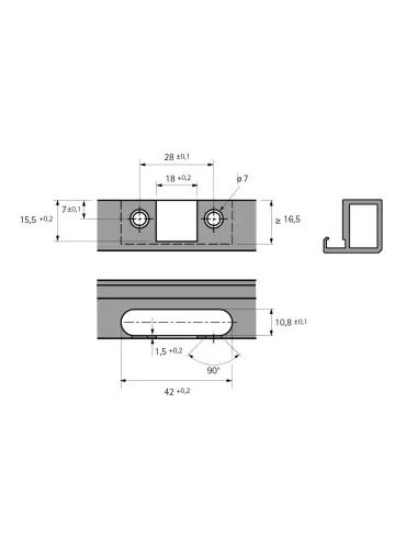 Hettich Петля Sensys ЧЁРНЫЙ 8661 ДЛЯ АЛЮМ. РАМ,УГОЛ 95ГР,ЧАШКА TA32, НАКЛАДНАЯ,B12,5 (9091230) - 2