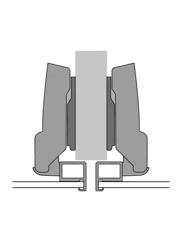 Hettich Петля Sensys 8661 Алюм рамка полунакладная ЧЕРН.ОБСИДИАН TA32 95гр.  (9091231) - 3