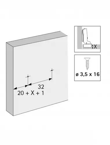 Hettich МОНТАЖНАЯ ПЛАНКА ЛИНЕЙНАЯ SYSTEM 8099,L20,D3,ПРИКРУЧ.,ЭКСЦ. (9117342) - 1