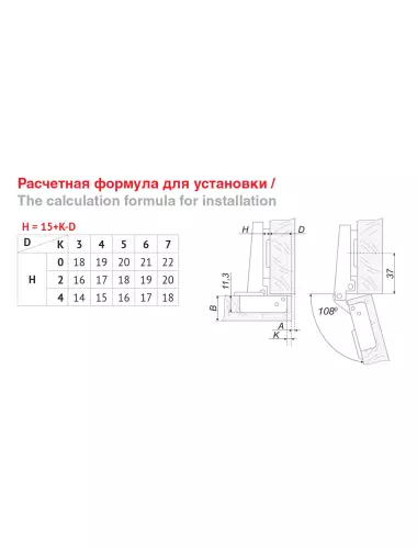 Петля BOYARD H102 A (250) - 1