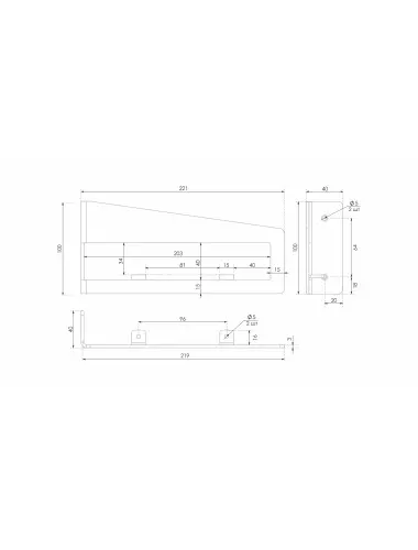 P307W.4 Полкодержатель д/ЛДСП нерегулируемый GATE - 1