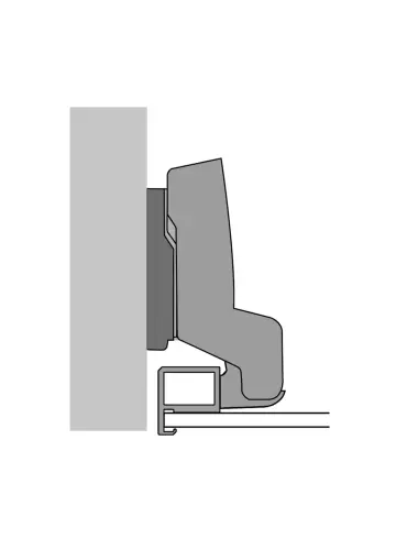 Hettich Петля Sensys 8661 ДЛЯ АЛЮМ. РАМ,УГОЛ 95ГР,ЧАШКА TA32, ВКЛАДНАЯ,B-4,ЧЕРН.ОБСИДИАН (9091232) - 3