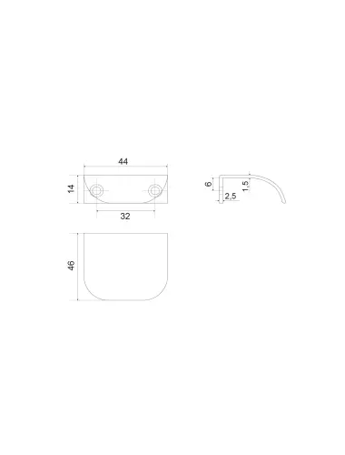 RT011BL.1/32= (Ручка мебельная) - 1