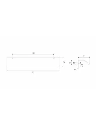 RT112BL.1/160/200=  (Ручка мебельная) - 1