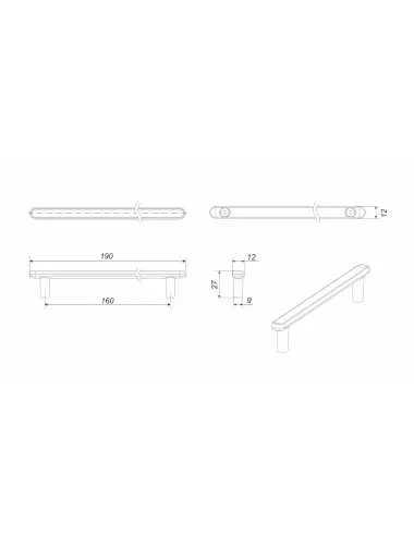 RS330BL.4/160= Ручка мебельная VIA - 1