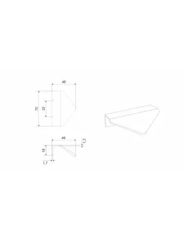 RT014BL.1/32= Ручка мебельная торцевая AL ICON - 3