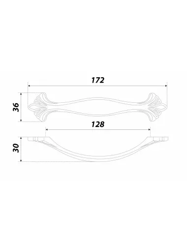 RS453CP/W.3/128= Ручка мебельная CODA - 1