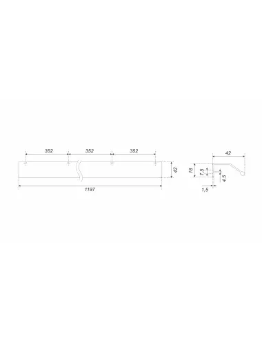 RT112BL.1/1056/1200=(Ручка мебельная) - 1