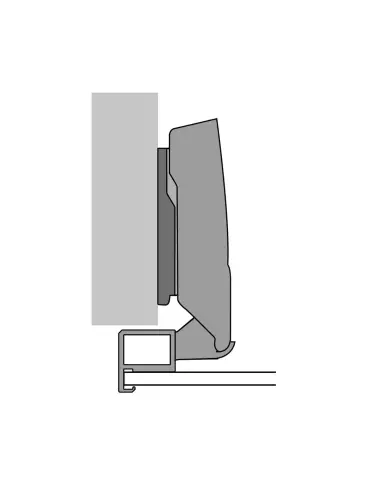 Hettich Петля Sensys 8631i  для алюм-х рам, угол 95°, чашка TA32, наклад (B 12,5), черный об (9091224) - 3