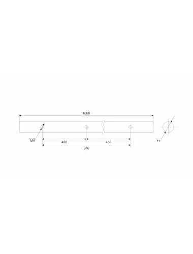 PR002BL.1/960= Пруток для мебельной ручки AL ROMB - 2