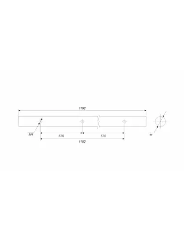 PR002MBSG.1/1152= Пруток для мебельной ручки AL ROMB - 1