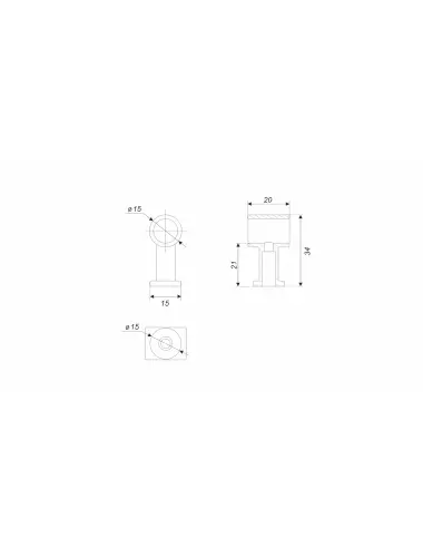 RN002BAP.23= Держатель для мебельной ручки Strong - 2