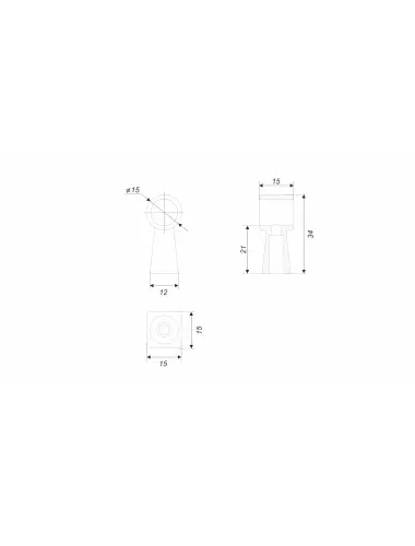 RN004BL.23= Держатель для мебельной ручки Conus - 2