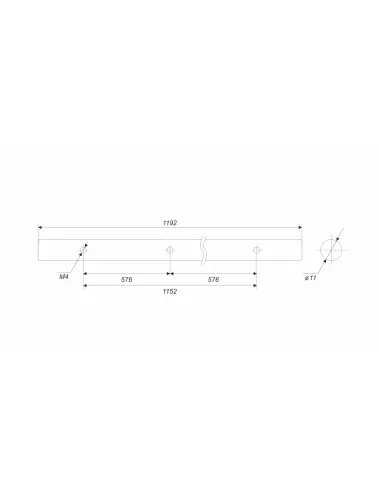 PR003BL.1/1152= Пруток для мебельной ручки AL LINE - 2